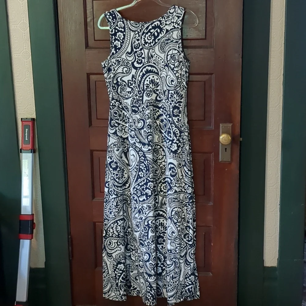 Talbots Knit Jersey Maxi Dress Paisley - Picture 8 of 9